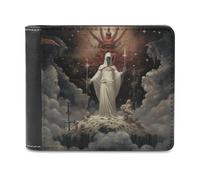 sinyumoney Divine Presence in The Clouds 3D Print PU Leather Wallet Use Holds Bills Leather RFID Banknote Compartments Fashion Slim Wallets 11.7cm*9.5cm
