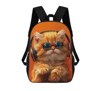 sinyumoney DJ Whiskers Rucksack Large School Backpack for Boys - Perfect for Travel, Work And Daily Use 17inch