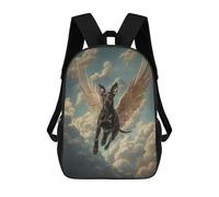 sinyumoney Doberman Angel Majestic Pet Memorial Dog with Wings School Backpack 3D Printed Children's 17inch Backpacks Bag Bookbag for Kids Boy Girl Book Bags Kids School Bag Travel Rucksacks