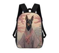 sinyumoney Doberman Geisha School Backpack Business Laptop Rucksack Bag Unisex Casual Daypack for Men, Women & Teenage Boys 17inch