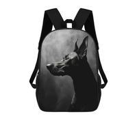 sinyumoney Doberman Pinscher Black And White Backpack School High Secondary School Bags Casual Backpack for Men, Women & Teenage Boys 17inch