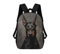 sinyumoney Doberman Portrait Backpack School Lightweight Airport College Students Back Pack for Campus Outdoor Travel Sports 17inch