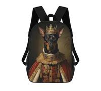 sinyumoney Doberman The King Backpack School Bag Water Resistant Travel Backpack Computer Bag for Camping Outdoor Adventures And Daily Travel 17inch
