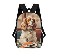 sinyumoney Dog And Sushi School Backpack School Secondary High School College Backpack Travel for Men/Women 17inch