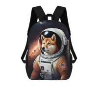 sinyumoney Dog Astronaut in Space Suit-1 Backpack School Rucksack Casual Daypacks School Work Travel Bag for Camping Outdoor Adventures And Daily Travel 17inch