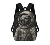 sinyumoney Dog Astronaut in Space Suit Rucksack Fashion Stationery Backpack Waterproof Casual Daypacks for Men/Women 17inch