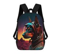 sinyumoney Dog Astronaut in Space Suit School Bags Daypacks Business Backpack Water Resistant Bookbag for Men, Women & Teenage Boys 17inch