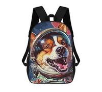 sinyumoney Dog Astronaut Rucksack Lightweight Casual Daypack School Backpacks for Campus Outdoor Travel Sports 17inch