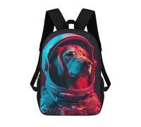 sinyumoney Dog Astronaut School Backpack Water Resistant Computer Rucksack for Campus Outdoor Travel Sports 17inch