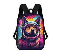 sinyumoney Dog Astronaut Space Suit-1 Backpack School Bag Water Resistant School Bag Business Backpack for Boys/Girls/Teenagers 17inch