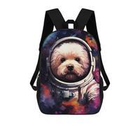 sinyumoney Dog Astronaut Space Suit Backpack School Bag Business Durable Laptop Bag for Boys/Girls/Teenagers 17inch