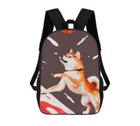 sinyumoney Dog Basketball Backpack School Lightweight Schoolbag Dayback Bookbag College for Men/Women 17inch