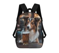 sinyumoney Dog Drinking Beer in A Bar Backpack School Bag Lightweight Airport College Students Back Pack for Men/Women 17inch