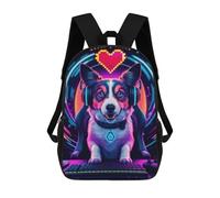 sinyumoney Dog Gaming Dogs Backpack 3D Printed Children's School Backpack for Kids High Capacity Travel Rucksacks Book Bags Kids School Bag Back Pack 17inch