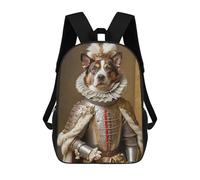 sinyumoney Dog in Royal Armor Backpack School Travel College Rucksack Backpacks for Campus Outdoor Travel Sports 17inch