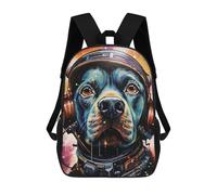 sinyumoney Dog in Space Helmet -9 Backpack School Bag Large School Backpack for Boys for Camping Outdoor Adventures And Daily Travel 17inch