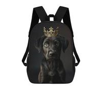 sinyumoney Dog King Backpack School Work Laptop Backpack Rucksack Bag for Men, Women & Teenage Boys 17inch