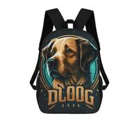 sinyumoney Dog Logo School Bags Lightweight Casual Daypack School Backpacks for School/Work/Travel 17inch