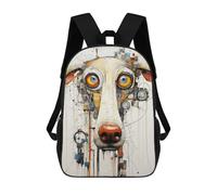 sinyumoney Dog Modern Abstract Art Backpack School Business Laptop Rucksack Bag Unisex Casual Daypack for Teenage Girls Boys Women Men 17inch