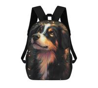 sinyumoney Dog Portrait with Golden Glow Backpack School Water Resistant Computer Rucksack for Men/Women 17inch
