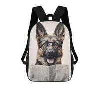 sinyumoney Dog Reading Newspaper Backpack School High Secondary School Bags Casual Backpack for Teenage Girls Boys Women Men 17inch