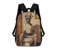sinyumoney Dog Reading Newspaper on Toilet-35 Rucksack Water Resistant Travel Backpack Computer Bag for Teenage Girls Boys Women Men 17inch