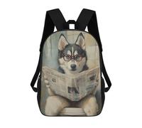 sinyumoney Dog Reading Newspaper on Toilet-62 Rucksack Water Resistant Travel Backpack Computer Bag for Campus Outdoor Travel Sports 17inch