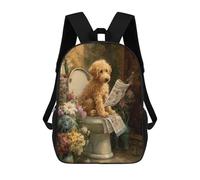 sinyumoney Dog Reading Newspaper on Toilet-79 Children's Backpacks School Backpack 3D Printed for Kids Travel Rucksacks Book Bags Kids 17inch School Bag