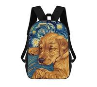sinyumoney Dog Sleeping in Starry Night Style School Bags Secondary Causal Travel High School Bags for School/Work/Travel 17inch