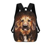 sinyumoney Dog Splatter Backpack, Children's Backpack, Student School Bag Bookbag Rucksack, 3D Printed School Bag for Boys Girls 17inch