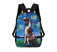 sinyumoney Dog Starry Night Ronaldo Backpack, Children's Backpack, Student School Bag, Book Bag, 3D Printed School Bag For Boys And Girls, 17inch