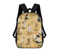 sinyumoney Dogs Artist Garden Cute Backpack School Bag Water Resistant Travel Backpack Computer Bag for Camping Outdoor Adventures And Daily Travel 17inch