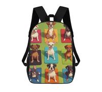 sinyumoney Dogs Doing Yoga Backpack School Bag Water Resistant School Bag Business Backpack for Girls Boys Teenage 17inch