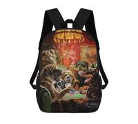 sinyumoney Dogs Playing Poker Backpack School Lightweight Casual Daypack School Backpacks for Teenage Girls Boys Women Men 17inch