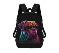 sinyumoney Dogue De Bordeaux Kids Backpack Fashion Fun Backpack Book Bag for Boys And Teenager 3D Printed School Bags for Boys 17inch