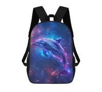 sinyumoney Dolphin Space Animal School Backpack Work Laptop Backpack Rucksack Bag for Teenage Girls Boys Women Men 17inch
