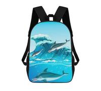 sinyumoney Dolphins Rucksack Water Resistant Travel Backpack Computer Bag for Campus Outdoor Travel Sports 17inch