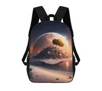 sinyumoney Dome Island Paradise School Bags Lightweight Casual Daypack School Backpacks for School/Work/Travel 17inch