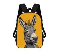 sinyumoney Donkey King Portrait School Bags Work Laptop Backpack Rucksack Bag for Camping Outdoor Adventures And Daily Travel 17inch
