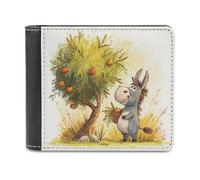 sinyumoney Donkey's Apple Harvest 3D Print Clutch Purse Safe Protection Card Slots Note Section Soft Convenient Wallets for Boys Girls 11.7cm*9.5cm
