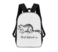 sinyumoney Dont Disturb My Cat School Bags Water Resistant Travel Backpack Computer Bag for School/Work/Travel 17inch