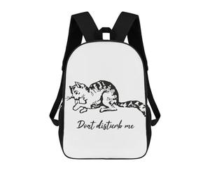 sinyumoney Dont Disturb My Cat School Bags Water Resistant Travel Backpack Computer Bag for School/Work/Travel 17inch