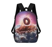 sinyumoney Donut Asteroid Backpacks Kids School Backpack School Bag 3D Printed School Bag for Boys Elementary And Middle School Students 17inch