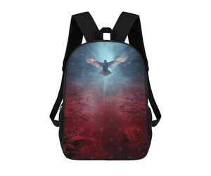 sinyumoney Dove Descends from The Sky Kids School Backpack School Bag 3D Printed School Bag for Boys Elementary And Middle School Students 17inch