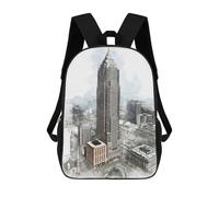 sinyumoney Downtown Cleveland School Bags Water Resistant Travel Backpack Computer Bag for Campus Outdoor Travel Sports 17inch