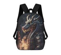sinyumoney Dragon Adorable School Bag 3D Printed 17inch Backpacks Fashion Kids School Backpack Rucksacks for Boys Elementary And Middle School Students