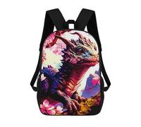 sinyumoney Dragon Amidst Cherry Blossoms -7 Backpack 3D Print Kids Bag Elementary Students Daypack Lightweight School Bag for Children Girls Boys Nursery Lunch Pack 17inch