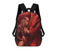 sinyumoney Dragon Armor Fantasy Artwork-3 Backpacks, Kids Backpack Student School Bag 3D Printed Travel Backpacks Fashion Accessory Backpack Children Waterproof School Bags 17inch