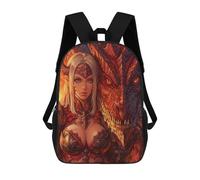 sinyumoney Dragon Armor Fantasy Artwork-5 School Bags Rucksack Casual Daypacks School Work Travel Bag for Teenage Girls Boys Women Men 17inch