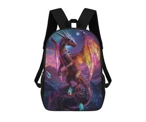 sinyumoney Dragon Around The Crystal Backpack 3D Printed Kids School Backpack High Capacity Travel Backpacks Book Bags Kids Backpack 17inch